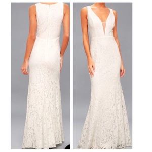 Lulus Everly White Lace Maxi Dress